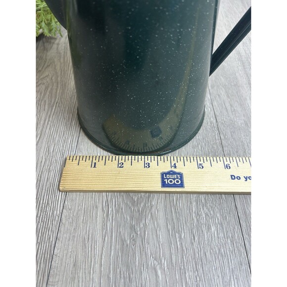 Vintage Coffee Pot Percolator, Camping Pot Enameled Green With White Speckles - Picture 13 of 13